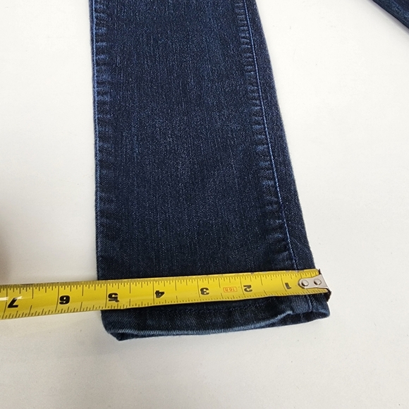 Elle Dark Wash Straight Leg Stretch Denim Blue Jeans Size 10 Regular 31x28 - Picture 7 of 10